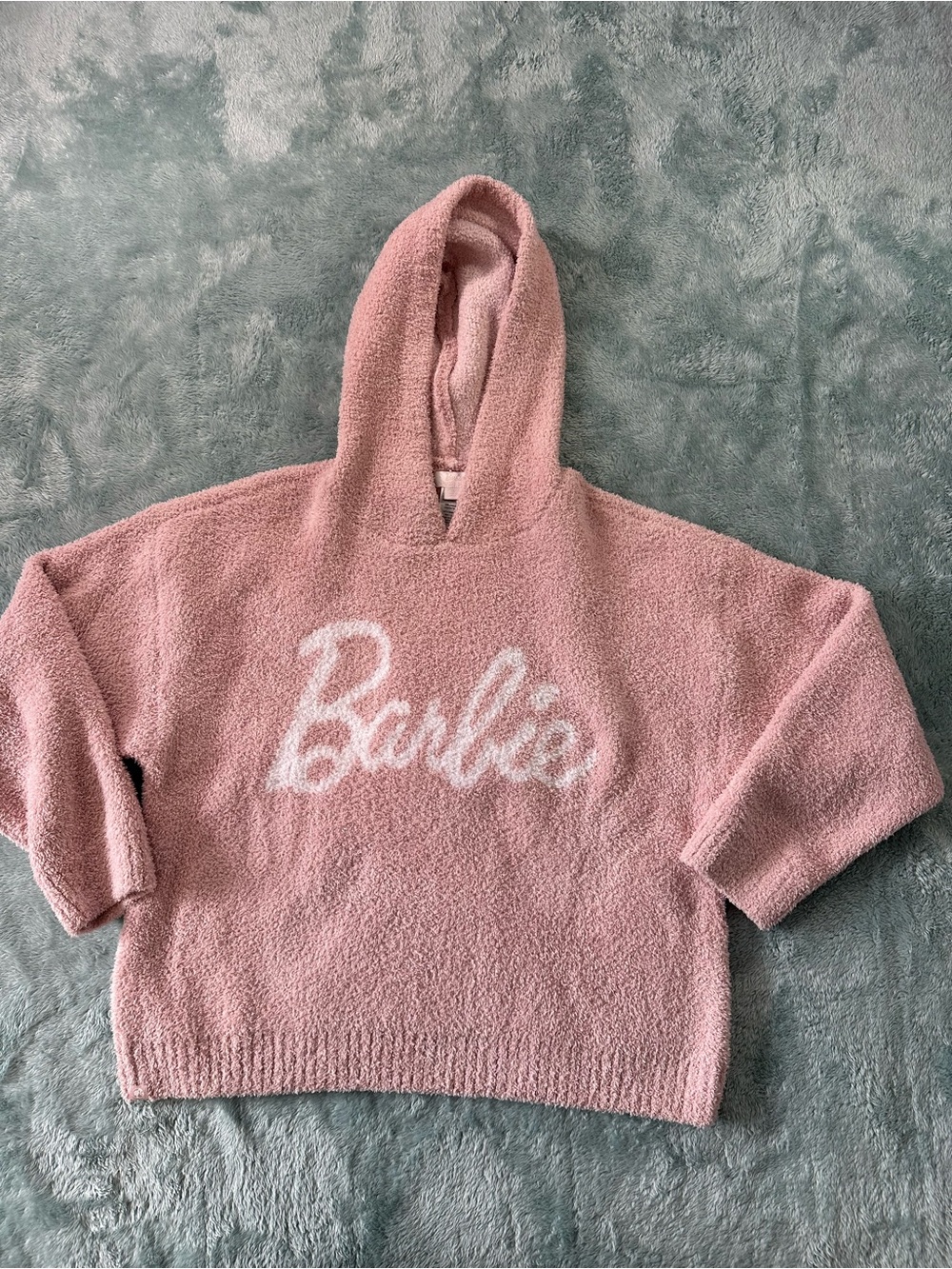 Barefoot Dreams Barbie Pink Cozy Hoodie Sweatshirt